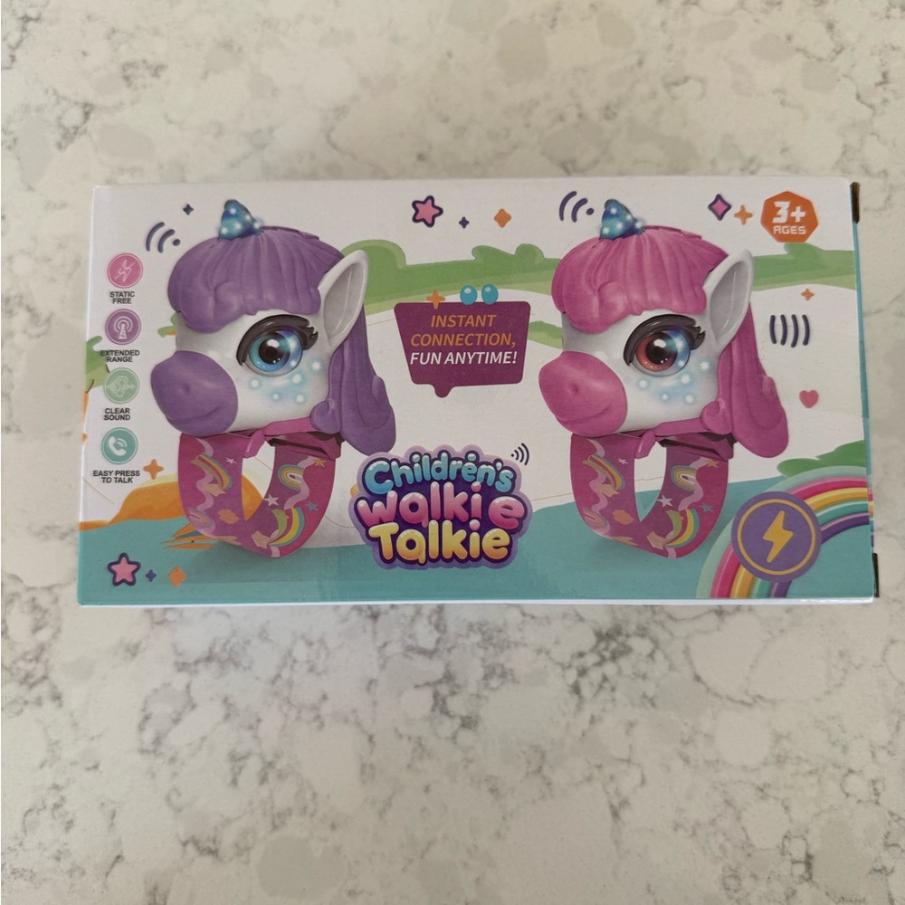 Children's Walkie Talkie Unicorn Set - Purple and Pink